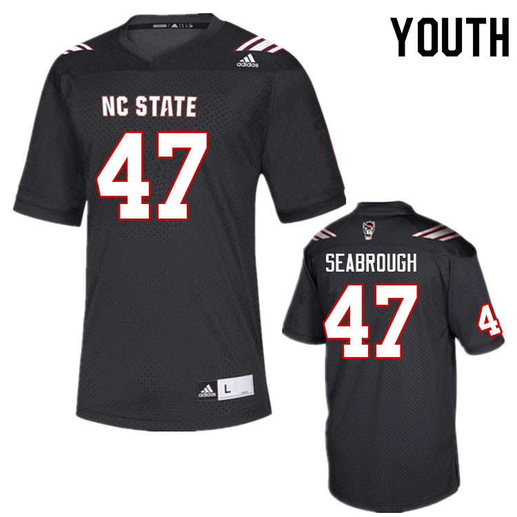 Youth #47 Cedric Seabrough NC State Wolfpack College Football Jerseys Sale-Black